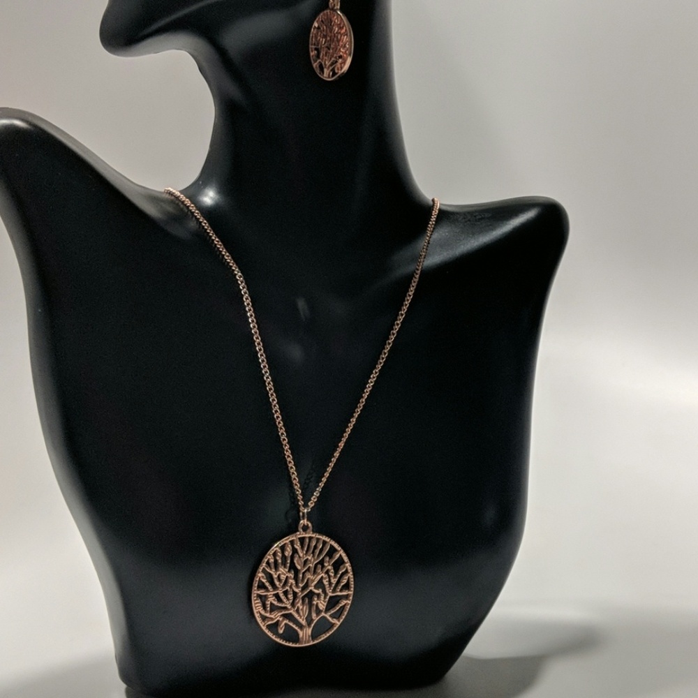 Save The Trees - CopperEaring necklace set